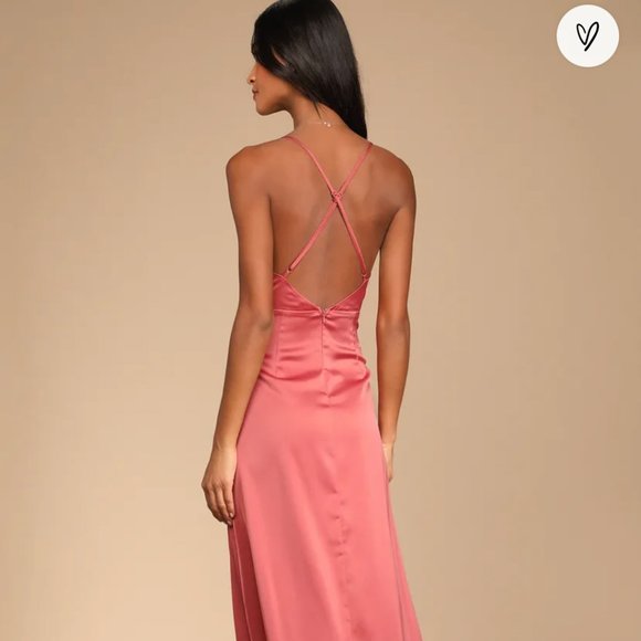 Satin maxi dress - Picture 2 of 4